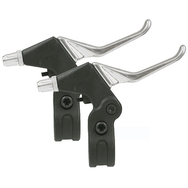 MANETAS FRENO BTA ALUMINIO MTB NIÑO NYLON/ALUM. NEGRO/PLATA.