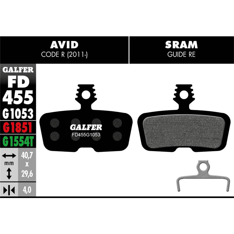 GALFER BIKE STANDARD BRAKE PAD AVID CODE