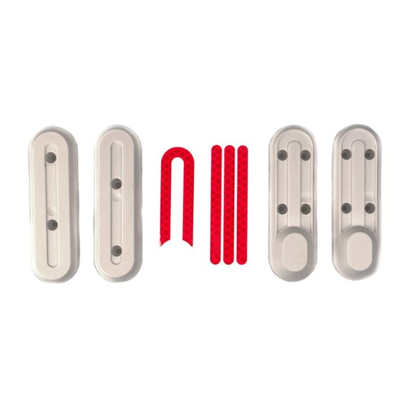 KIT 4 CARCASAS + 4 REFLECTANTES BLANCO-ROJO