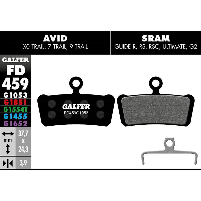 GALFER BIKE STANDARD BRAKE PADS SRAM GUI