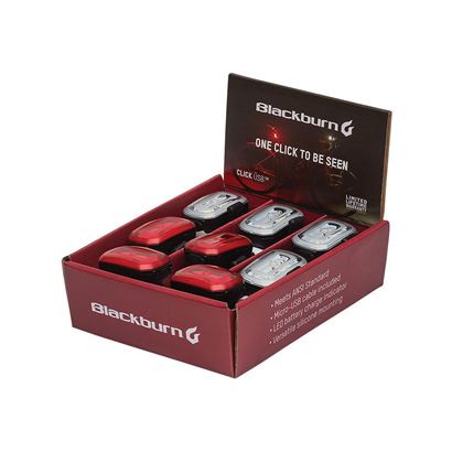 BLACKBURN CLICK USB FRONT AND REAR LIGHT PDQ BLACK